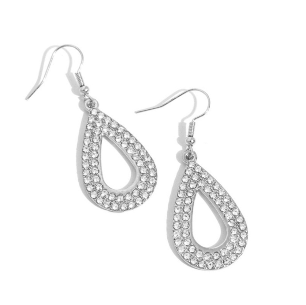 White gold earrings